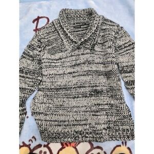 PROJEK RAW Men's XL Marled Shawl Collar Pullover Sweater 70% Acrylic 30% Wool